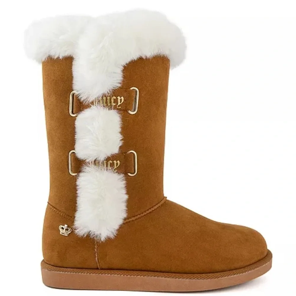 JUICY COUTURE Women's Koded Faux Fur Winter Boots